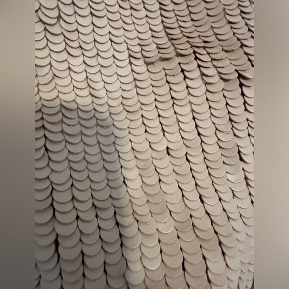 3.1 Phillip Lim beige leather sequin top with sheer silk back - size 4 - Picture 3 of 7